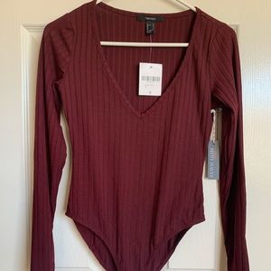 Burgundy bodysuit